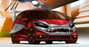 Illustration for article titled Death Fliestas, Sharks, and Lazers: The Best Reader-Created Supercars